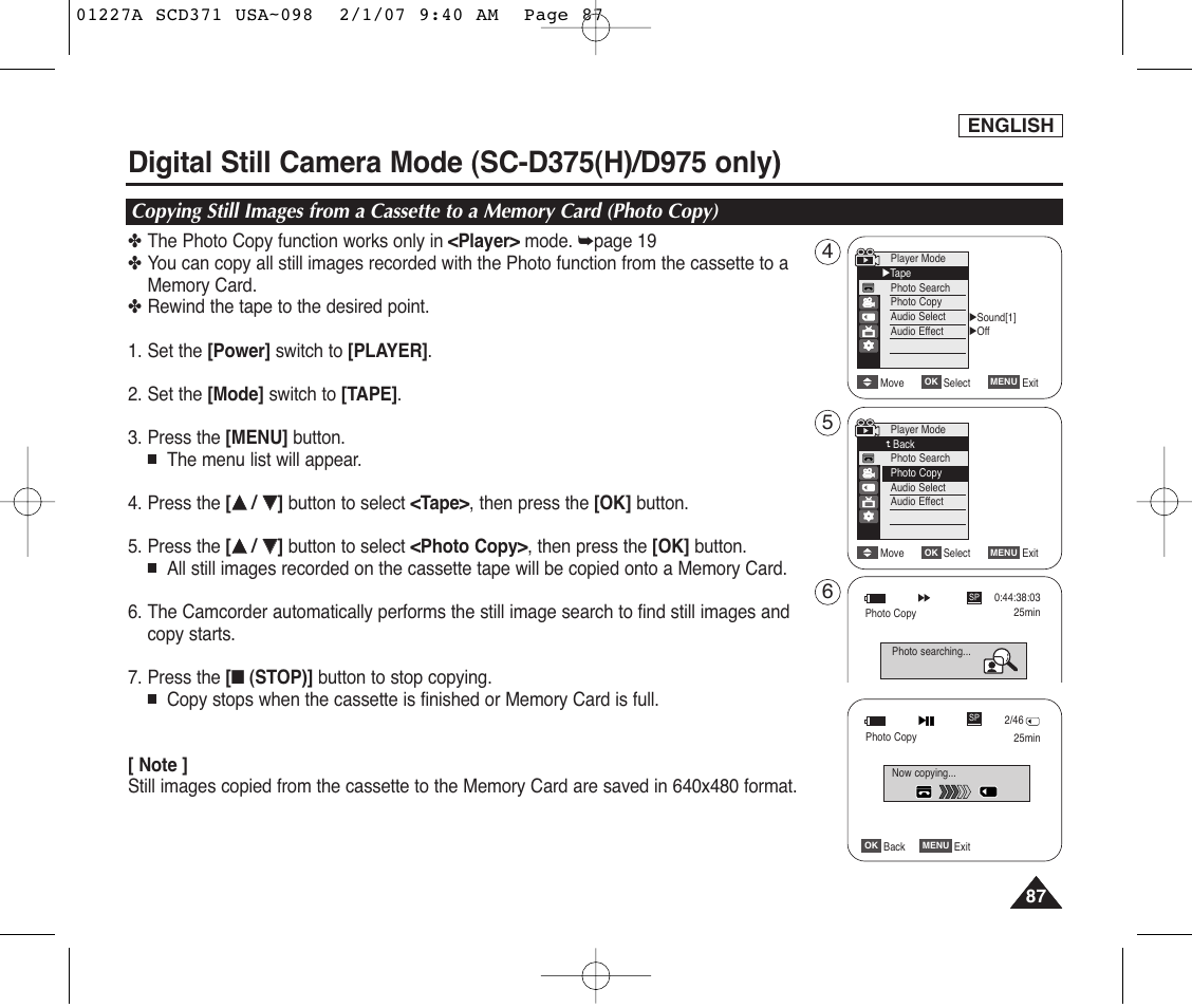 Samsung SC-D372-XAA User Manual | Page 91 / 114