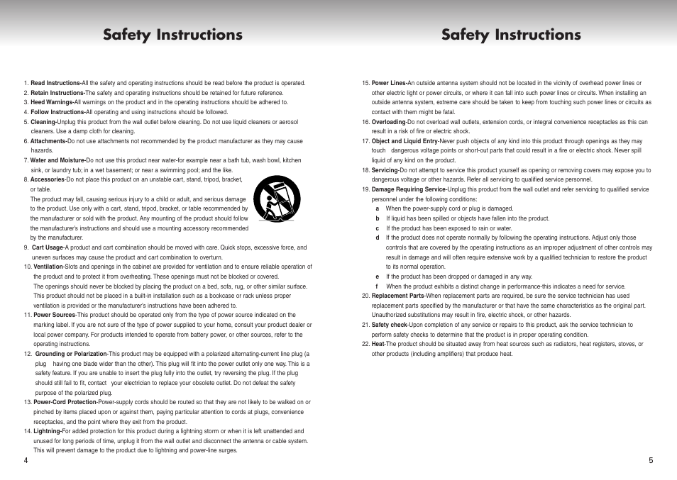 Safety instructions | Samsung DVD-P421-XAA User Manual | Page 3 / 22