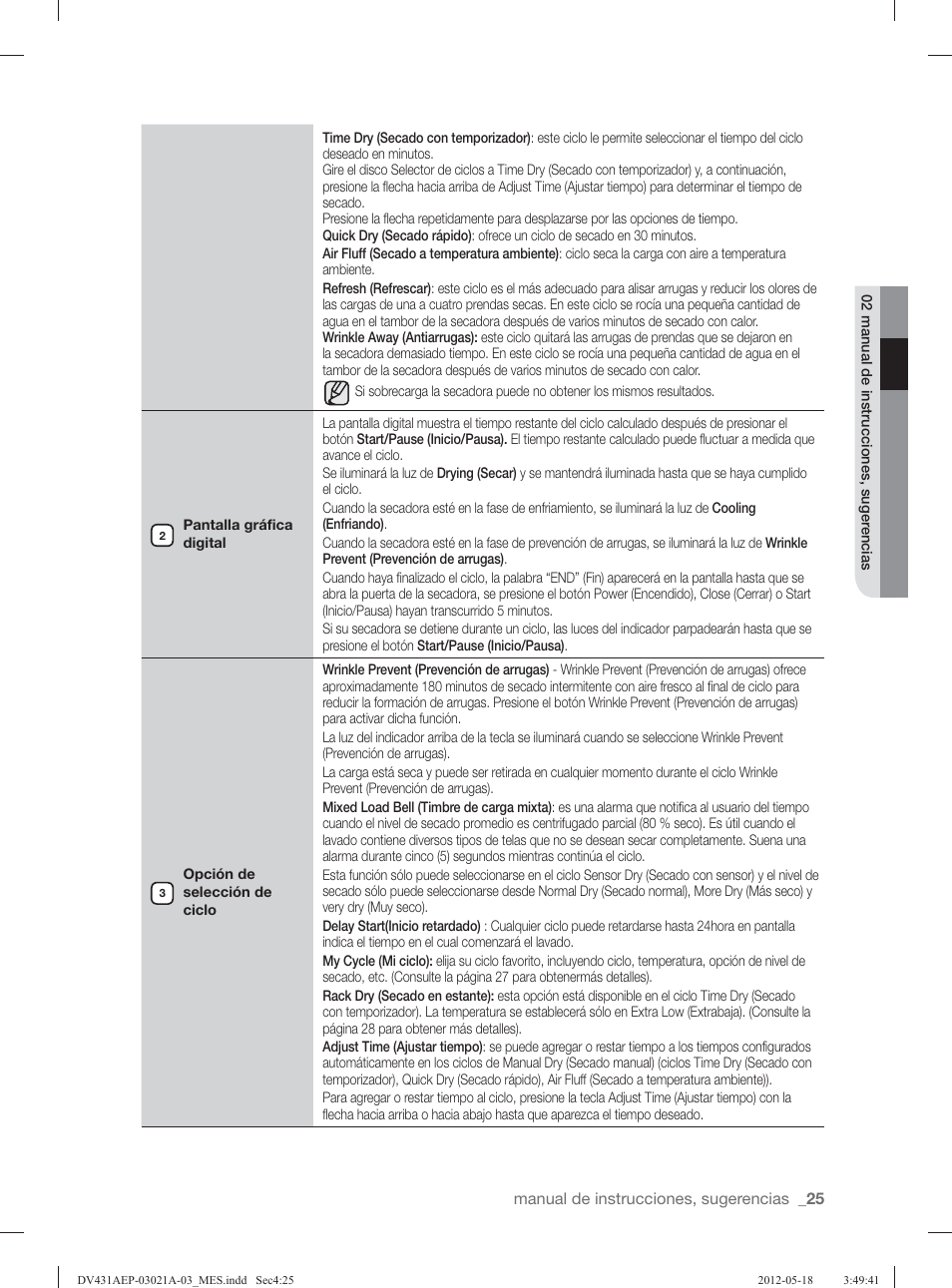 Samsung DV431AGP-XAA User Manual | Page 105 / 120