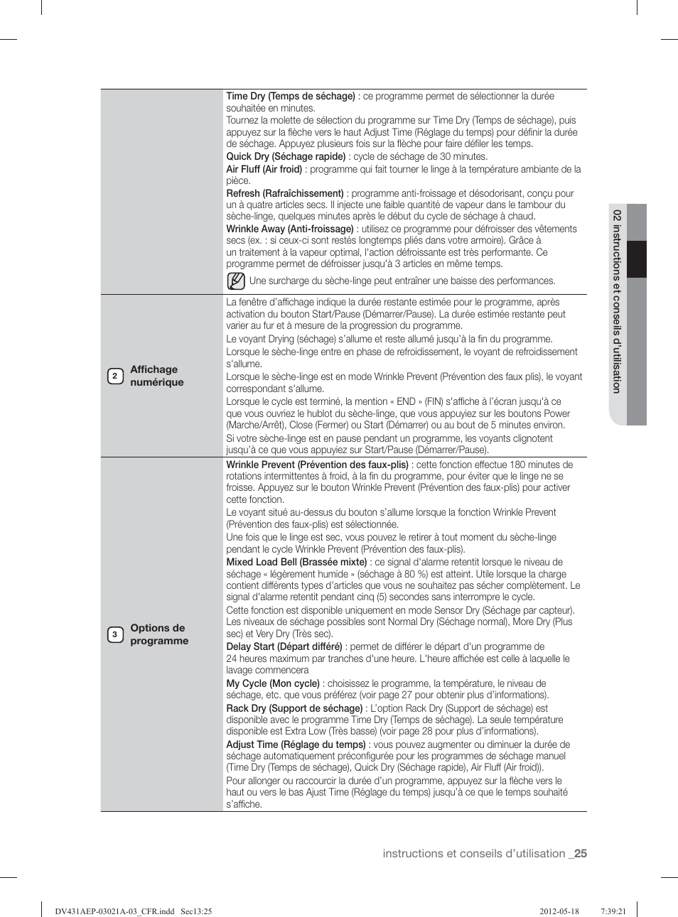 Samsung DV431AGP-XAA User Manual | Page 65 / 120