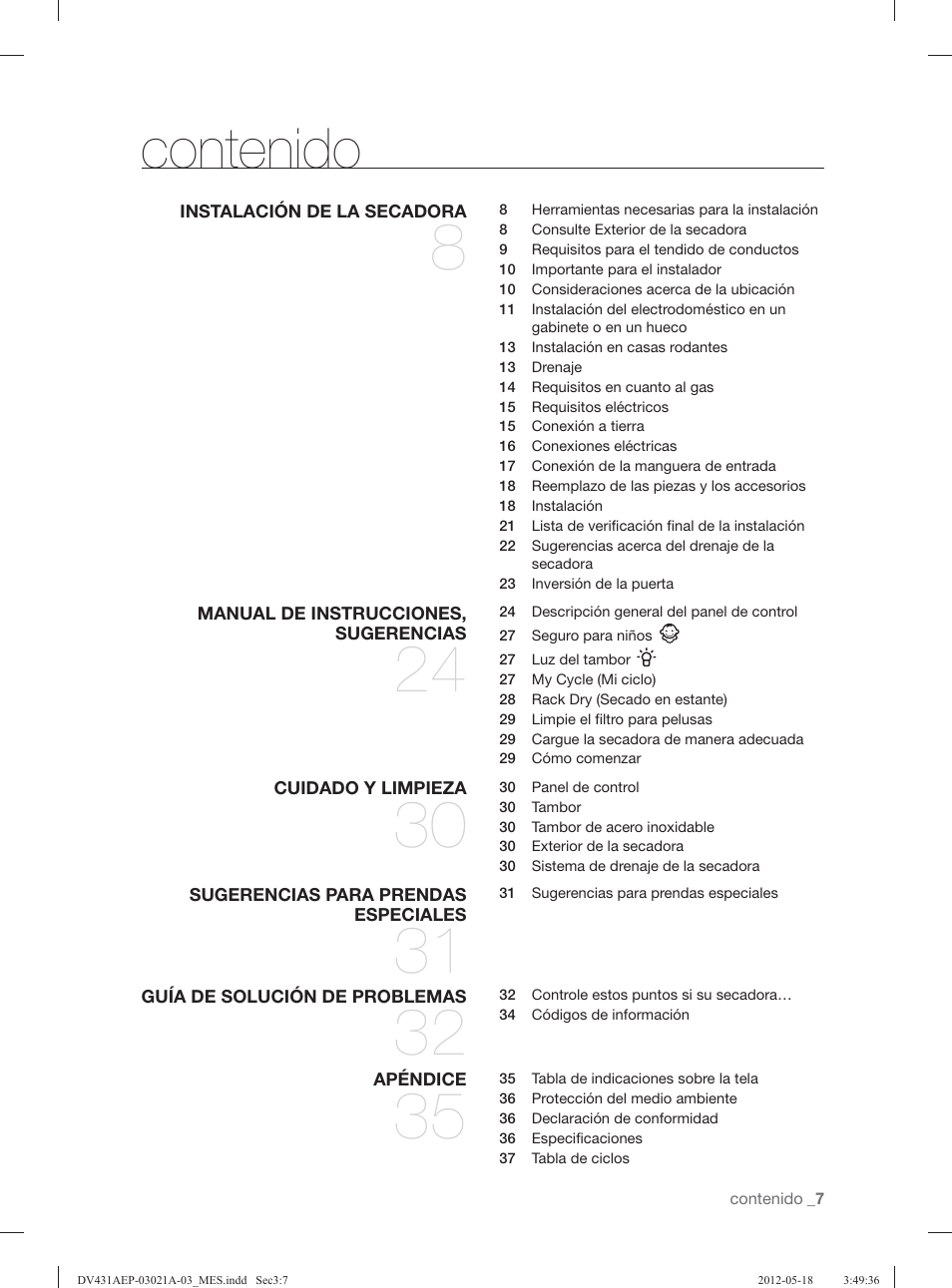 Samsung DV431AGP-XAA User Manual | Page 87 / 120