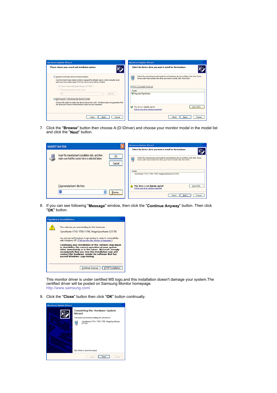 Samsung LS19GSESBY-XAA User Manual | Page 16 / 54