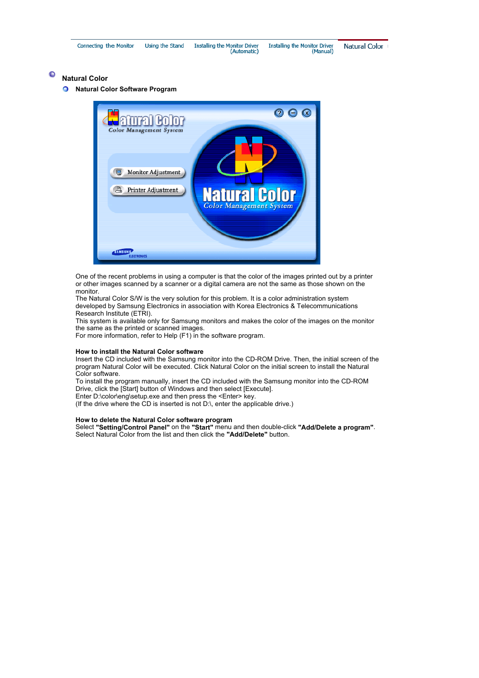 Adjusting your monitor | Samsung LS19GSESBY-XAA User Manual | Page 18 / 54