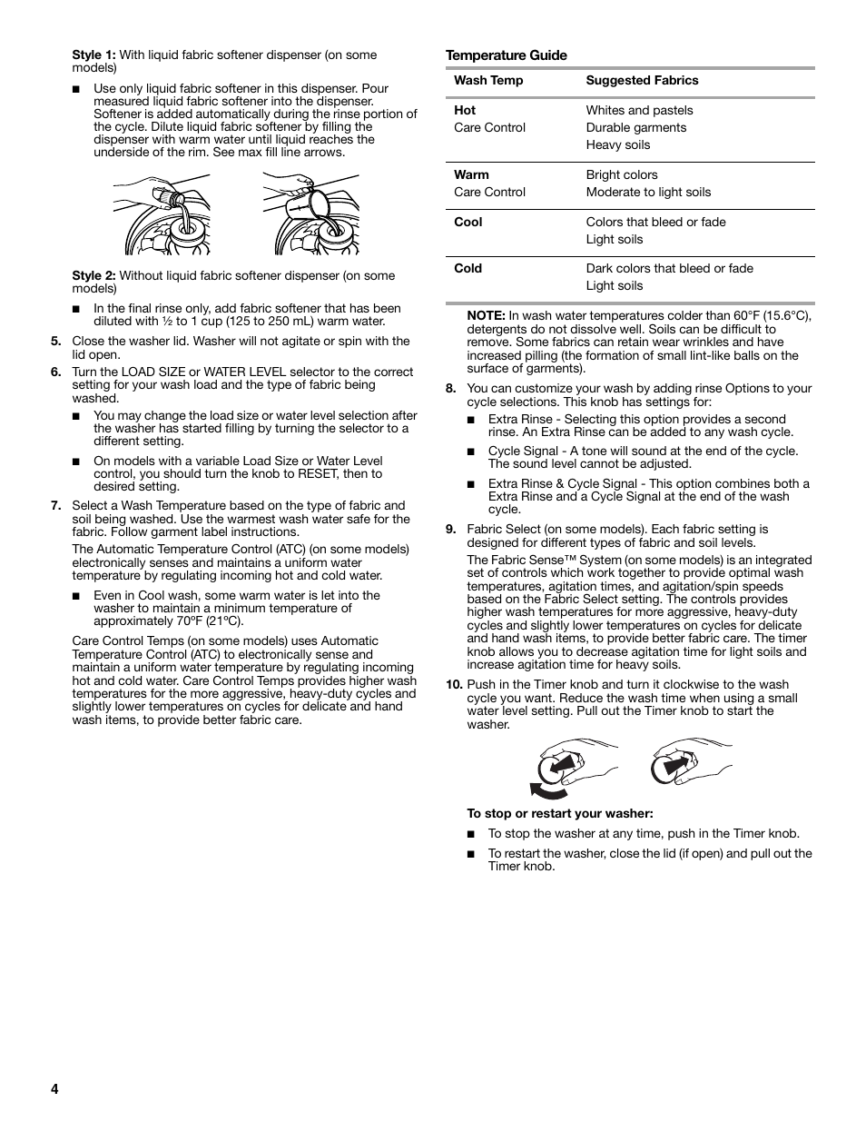 Amana W10092679 User Manual | Page 4 / 24