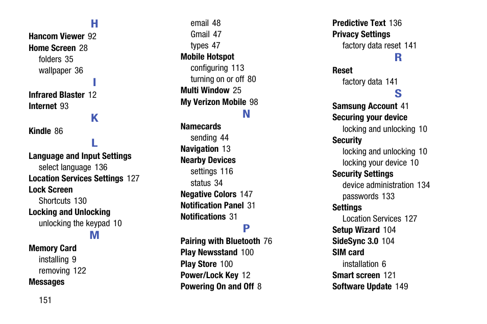 Samsung SM-P905VZKAVZW User Manual | Page 157 / 158