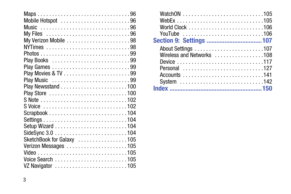 Samsung SM-P905VZKAVZW User Manual | Page 9 / 158