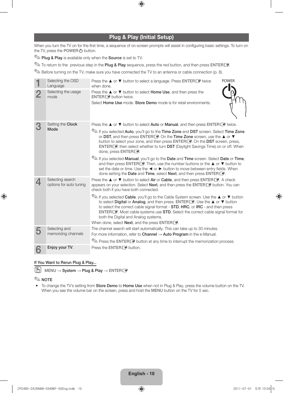 Samsung PN51D495A6DXZA User Manual | Page 10 / 21