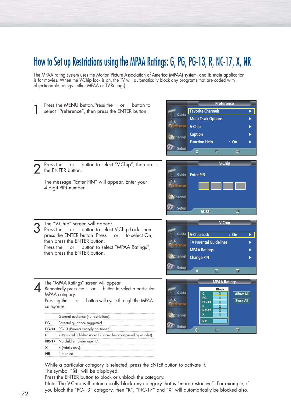 Samsung HPP5091X-XAA User Manual | Page 72 / 84