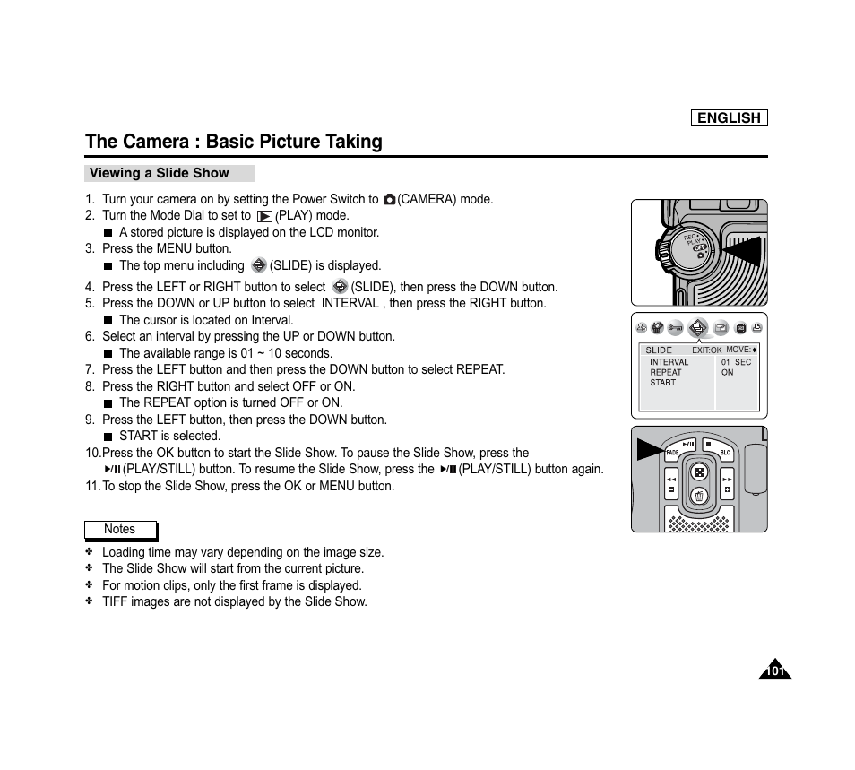 The camera : basic picture taking | Samsung SC-D6040-AFS User Manual | Page 105 / 169