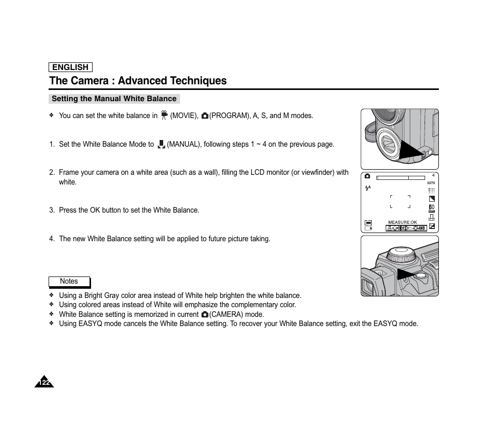 The camera : advanced techniques | Samsung SC-D6040-AFS User Manual | Page 126 / 169