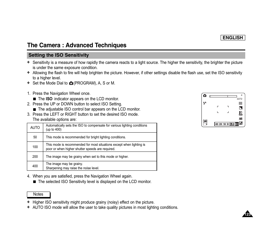 The camera : advanced techniques | Samsung SC-D6040-AFS User Manual | Page 127 / 169