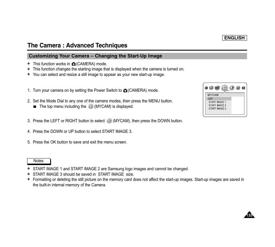 The camera : advanced techniques | Samsung SC-D6040-AFS User Manual | Page 137 / 169