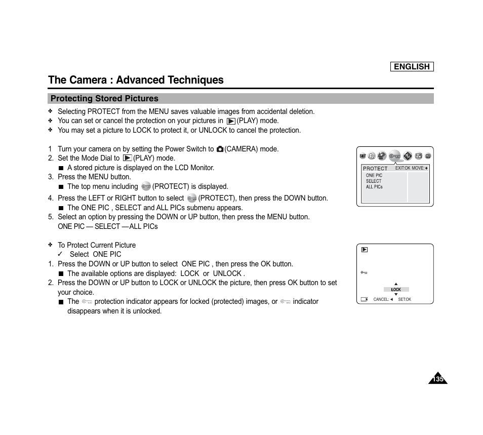 The camera : advanced techniques | Samsung SC-D6040-AFS User Manual | Page 139 / 169