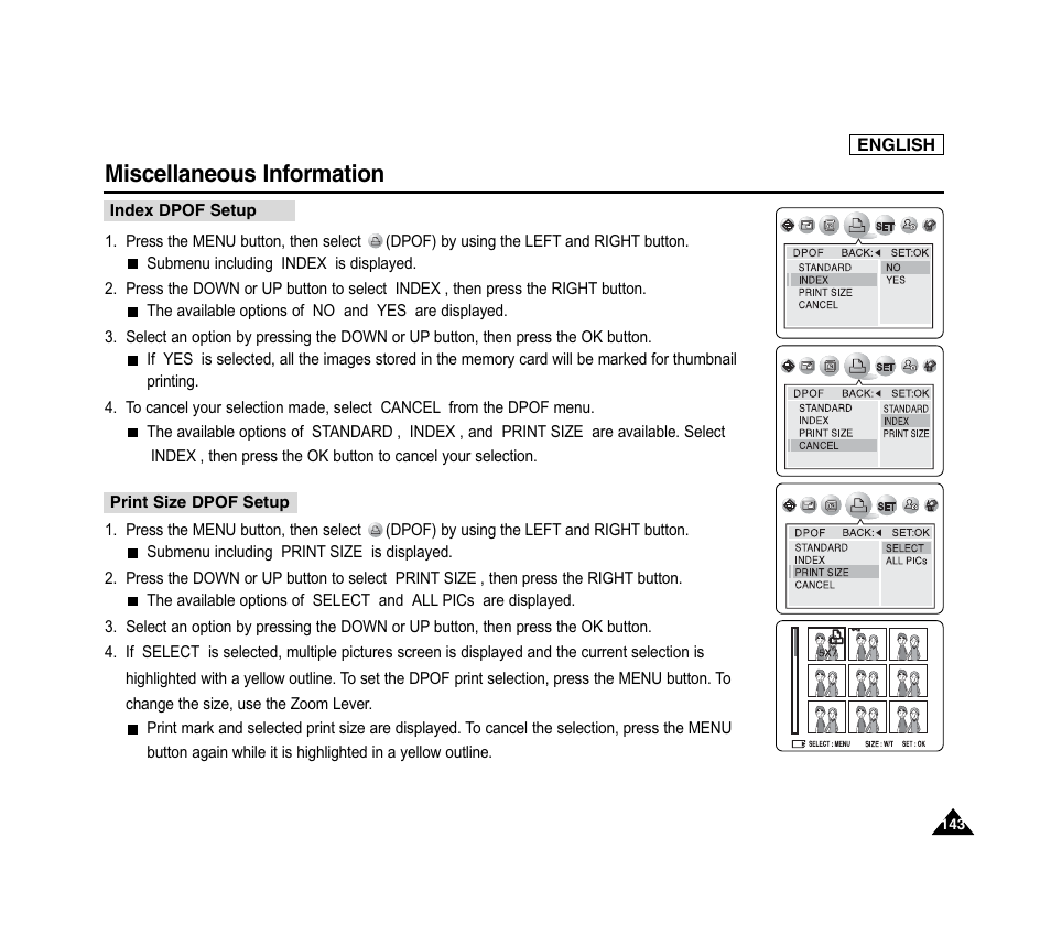 Miscellaneous information | Samsung SC-D6040-AFS User Manual | Page 147 / 169