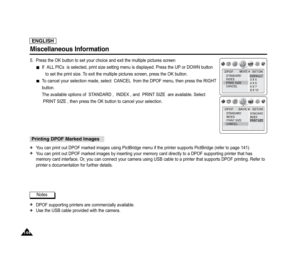 Miscellaneous information | Samsung SC-D6040-AFS User Manual | Page 148 / 169