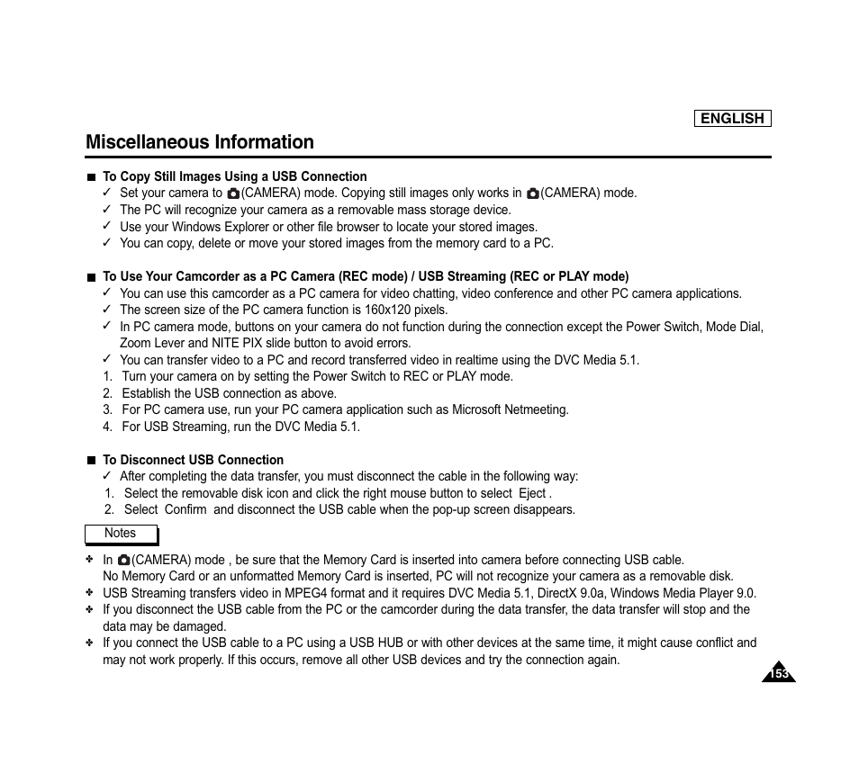 Miscellaneous information | Samsung SC-D6040-AFS User Manual | Page 157 / 169