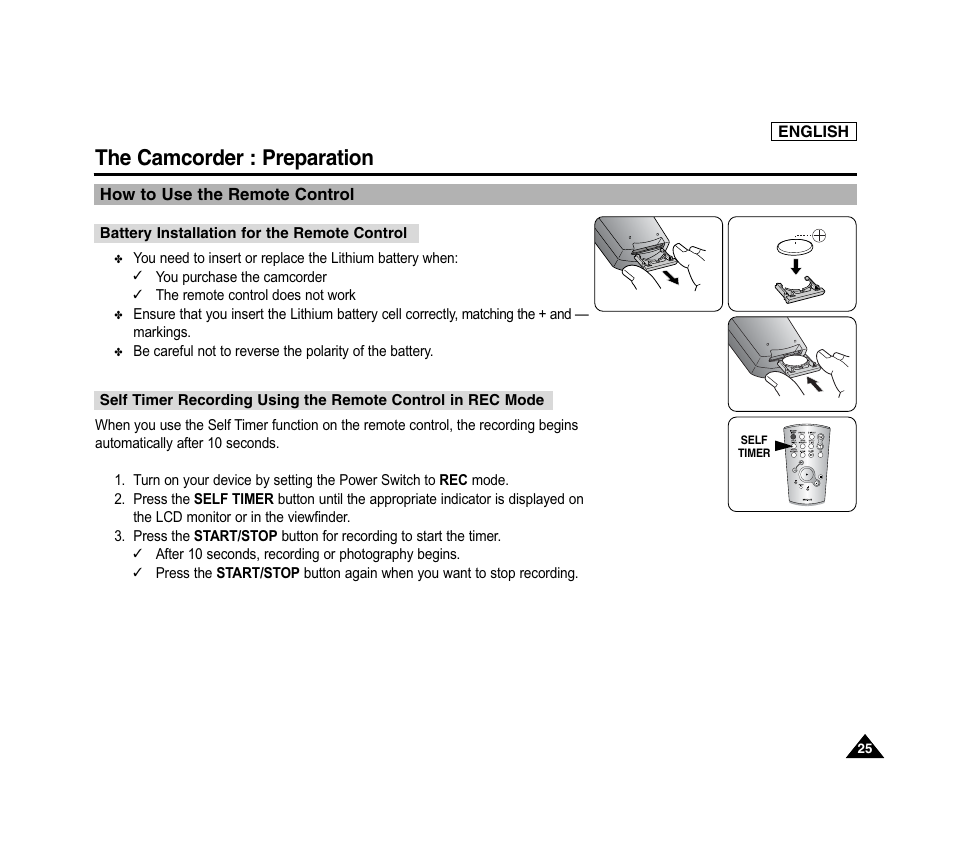 The camcorder : preparation | Samsung SC-D6040-AFS User Manual | Page 29 / 169