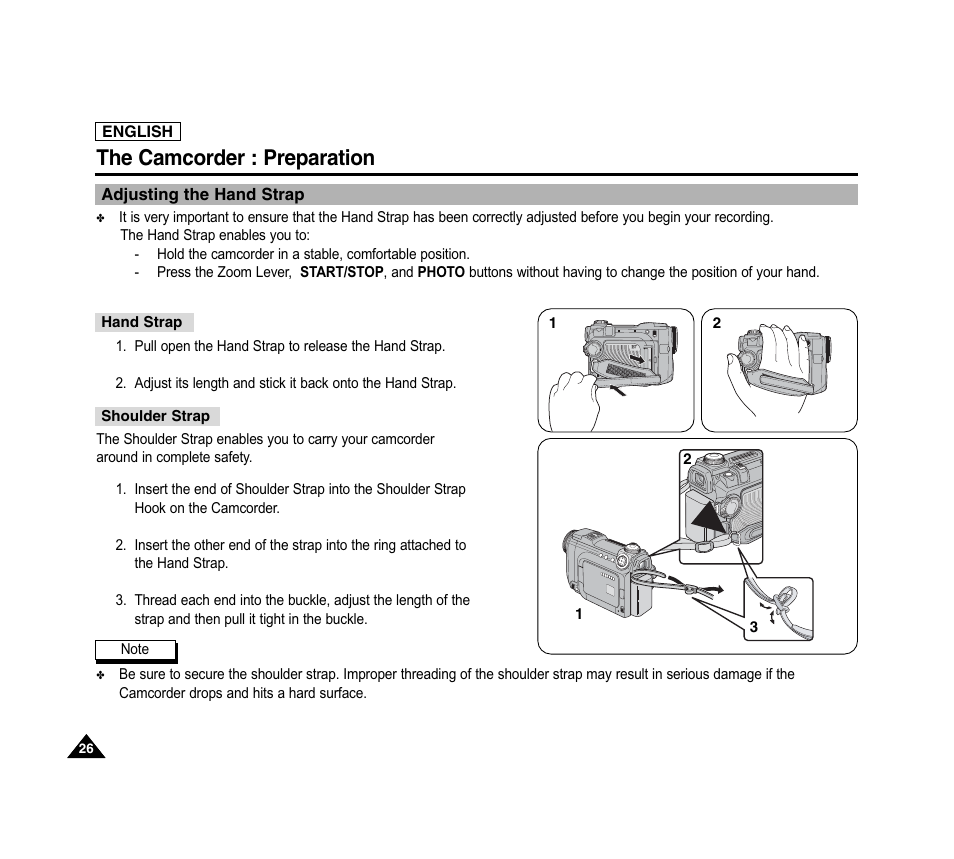 The camcorder : preparation | Samsung SC-D6040-AFS User Manual | Page 30 / 169