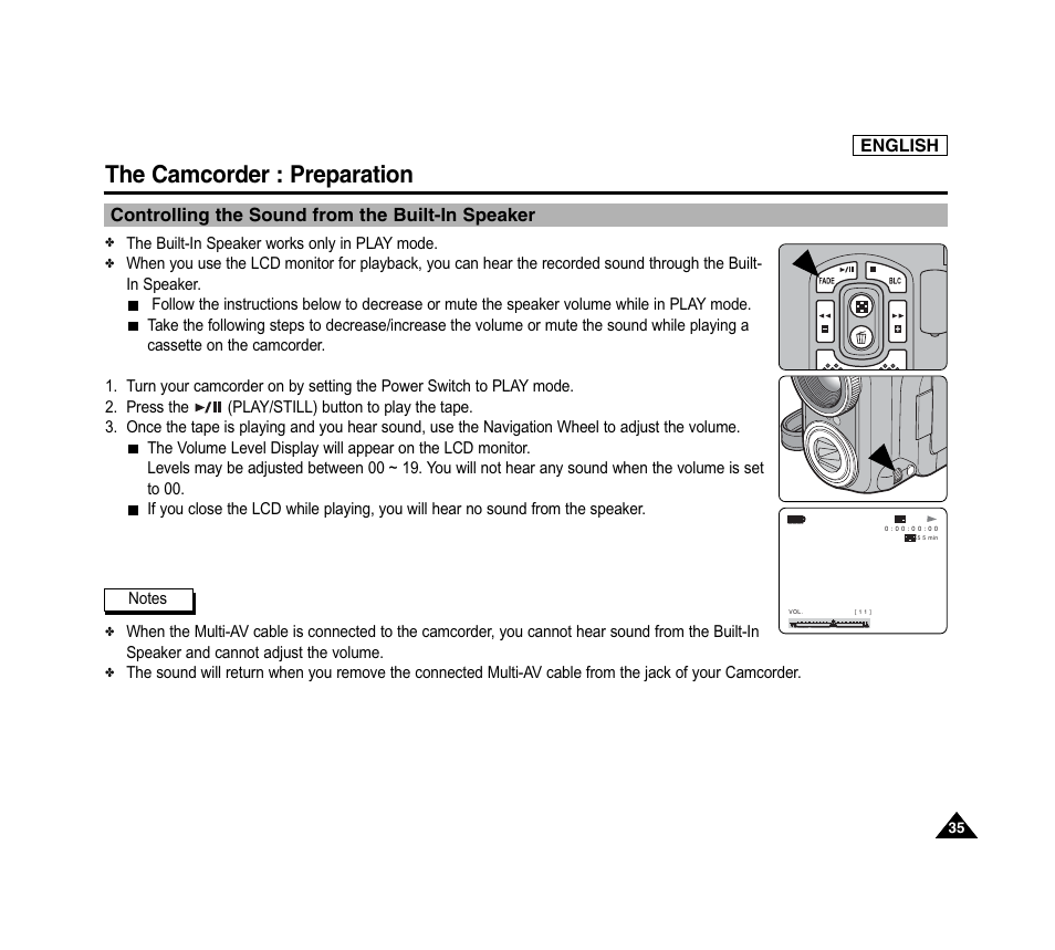 The camcorder : preparation | Samsung SC-D6040-AFS User Manual | Page 39 / 169