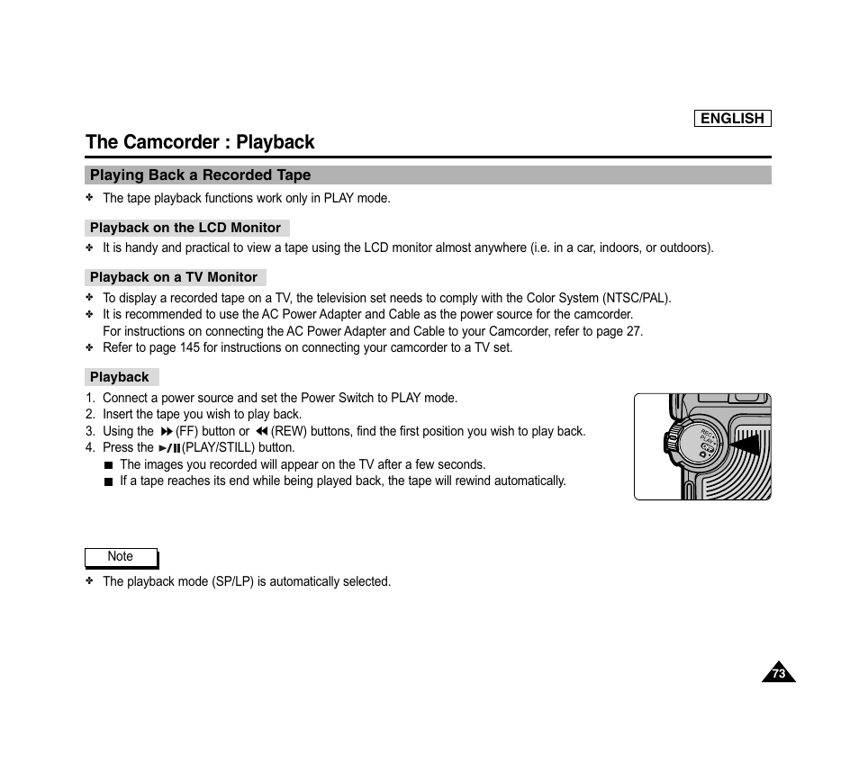 The camcorder : playback | Samsung SC-D6040-AFS User Manual | Page 77 / 169