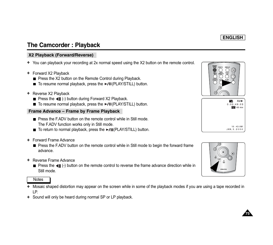 The camcorder : playback | Samsung SC-D6040-AFS User Manual | Page 79 / 169