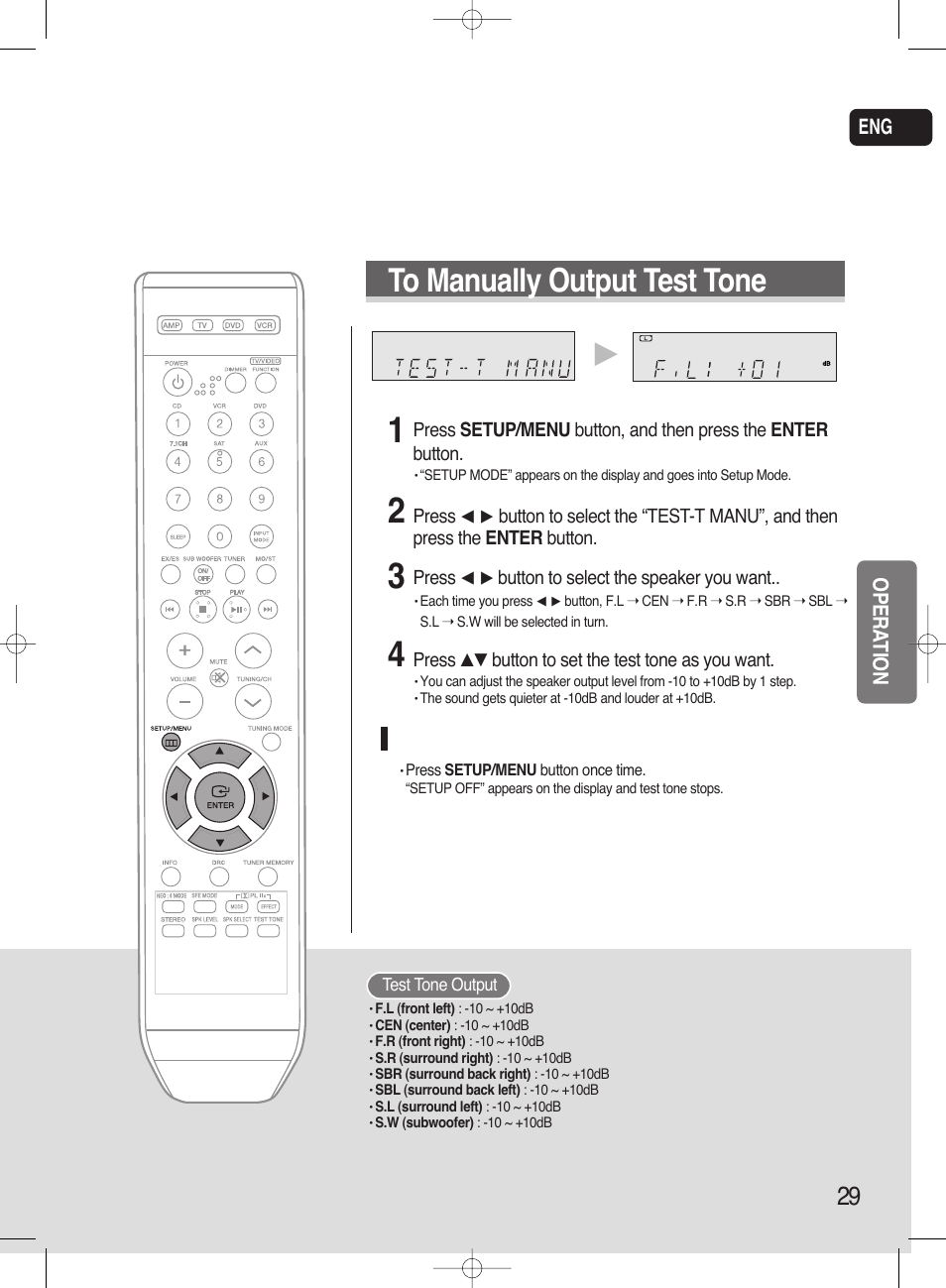Setting speaker level | Samsung HT-AS720ST-XAA User Manual | Page 29 / 52