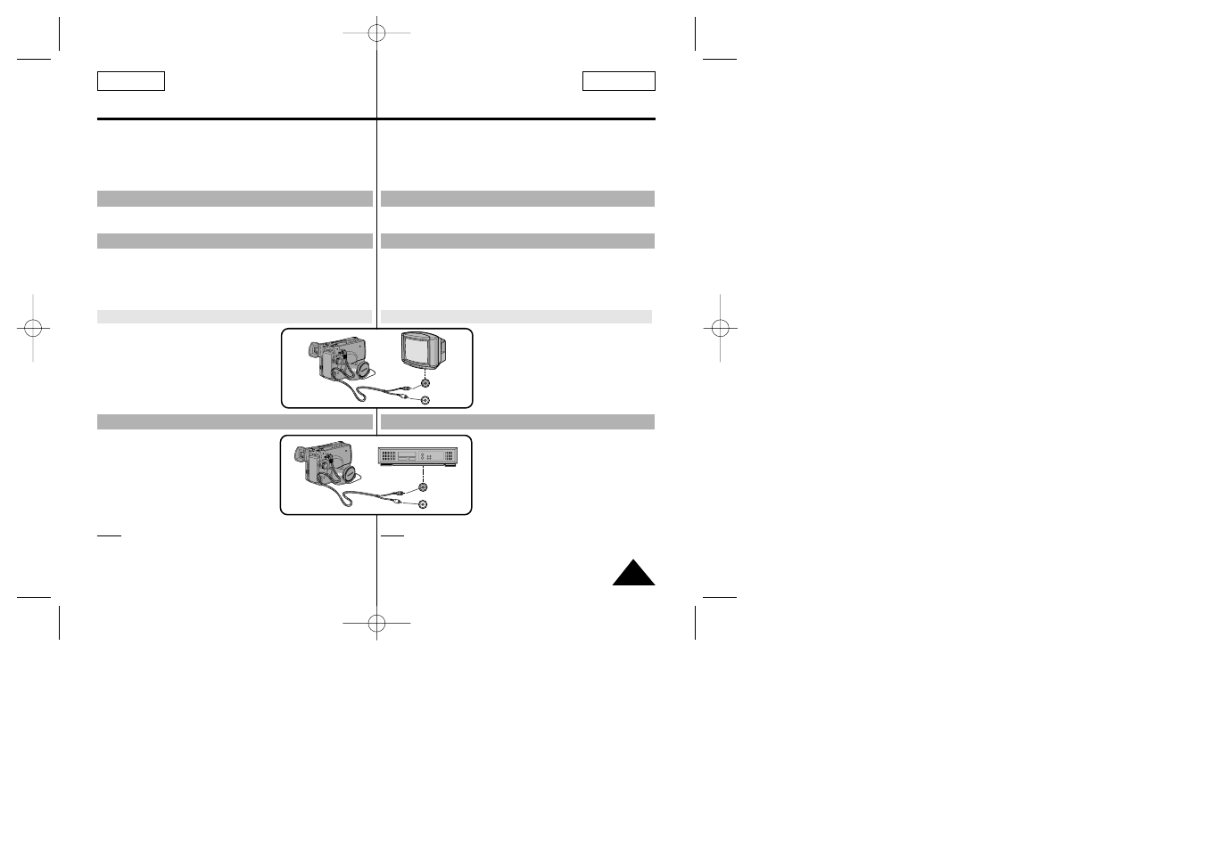 Playing back a tape, Reproducir una cinta | Samsung SC-L907-XAP User Manual | Page 57 / 76