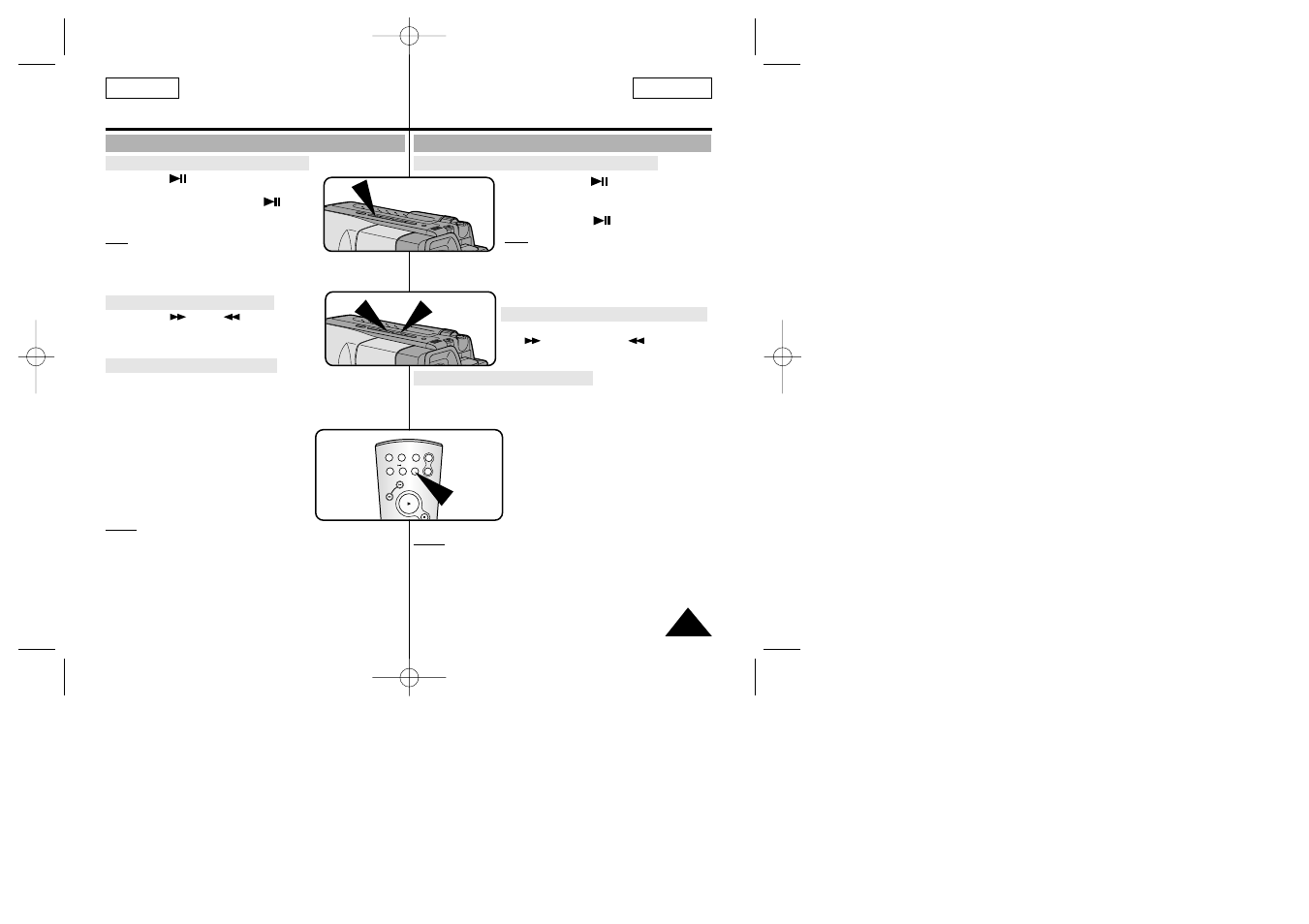 Playing back a tape reproducir una cinta | Samsung SC-L907-XAP User Manual | Page 59 / 76