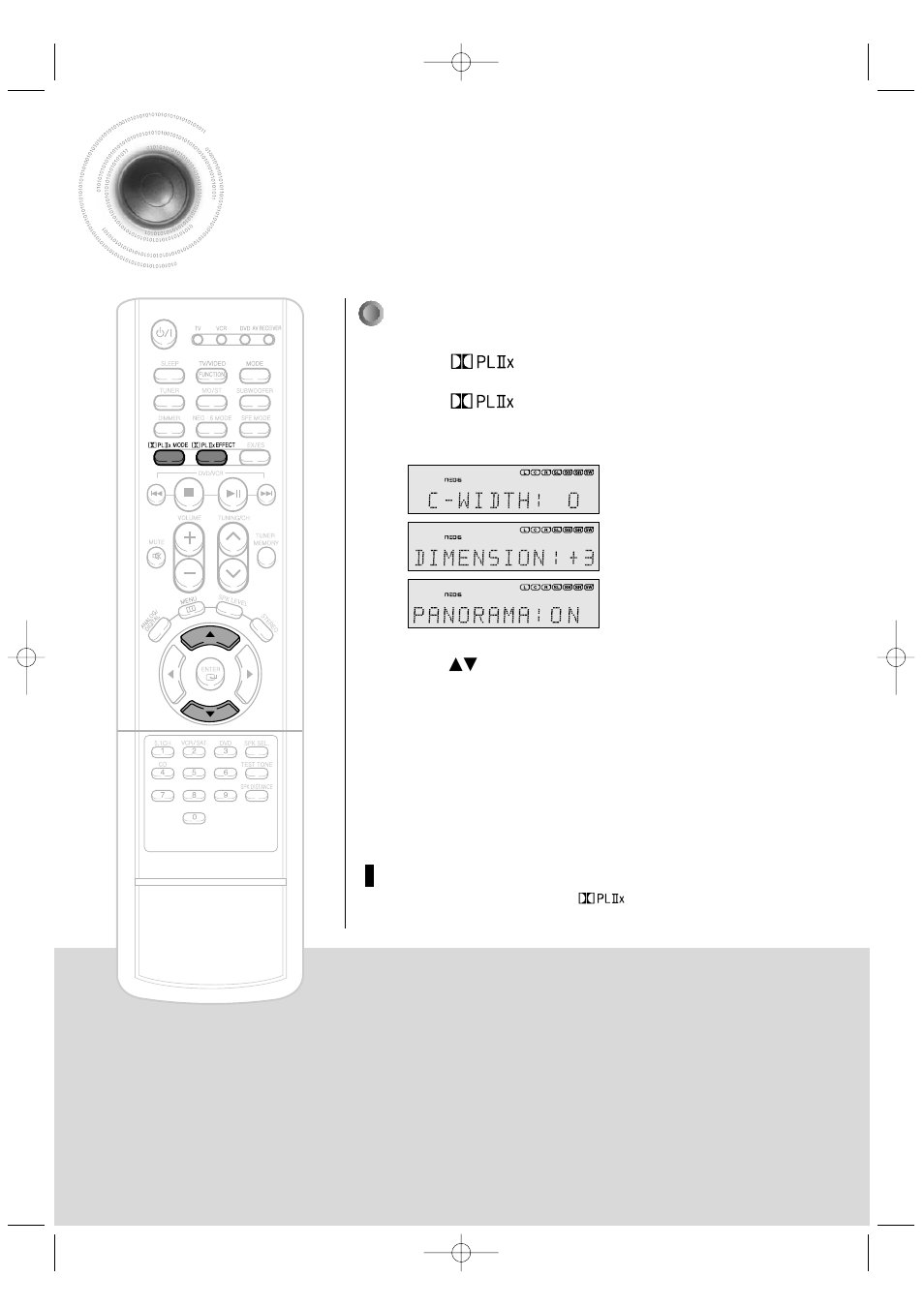 Dolby pro logic llx effect, Remote control | Samsung HT-AS601TH-XAA User Manual | Page 33 / 55
