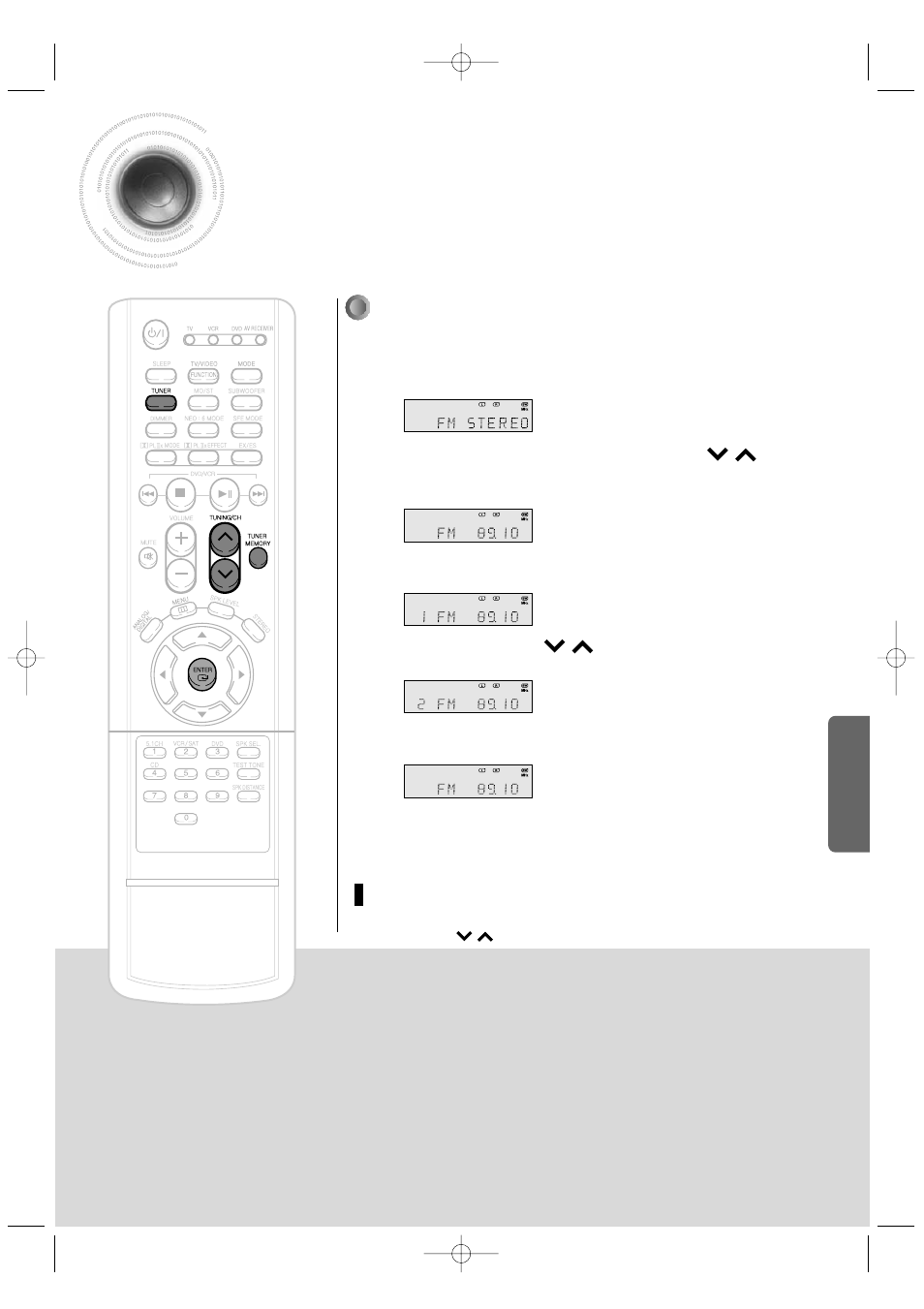 Presetting radio stations, Remote control | Samsung HT-AS601TH-XAA User Manual | Page 44 / 55
