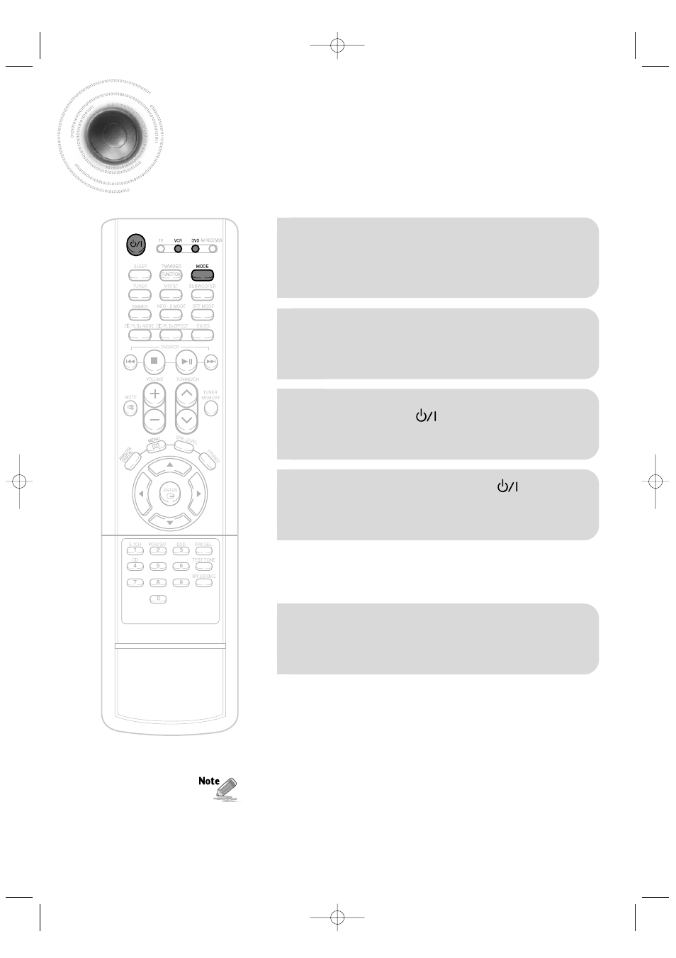 Operating your vcr (dvd) with the remote control | Samsung HT-AS601TH-XAA User Manual | Page 49 / 55