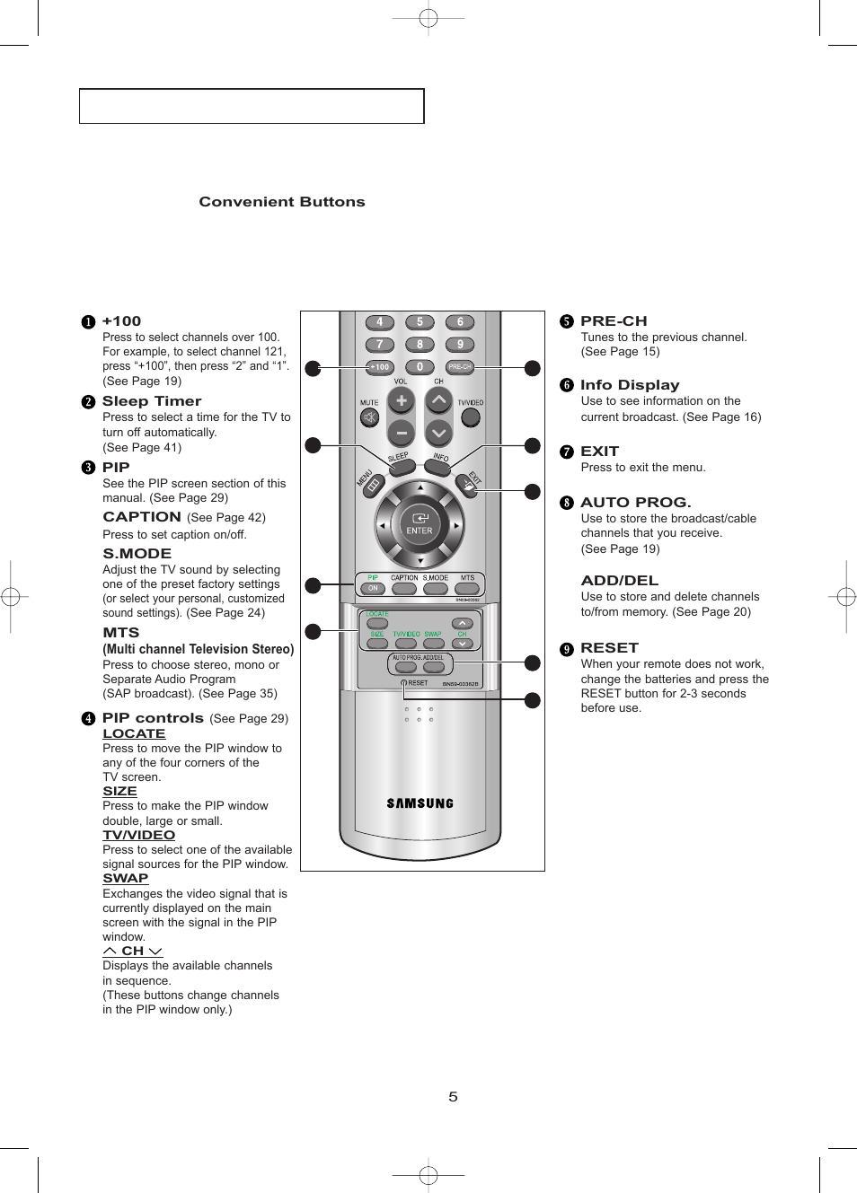 Installing batteries in the remote control | Samsung LTP1795WX-XAA User Manual | Page 14 / 68