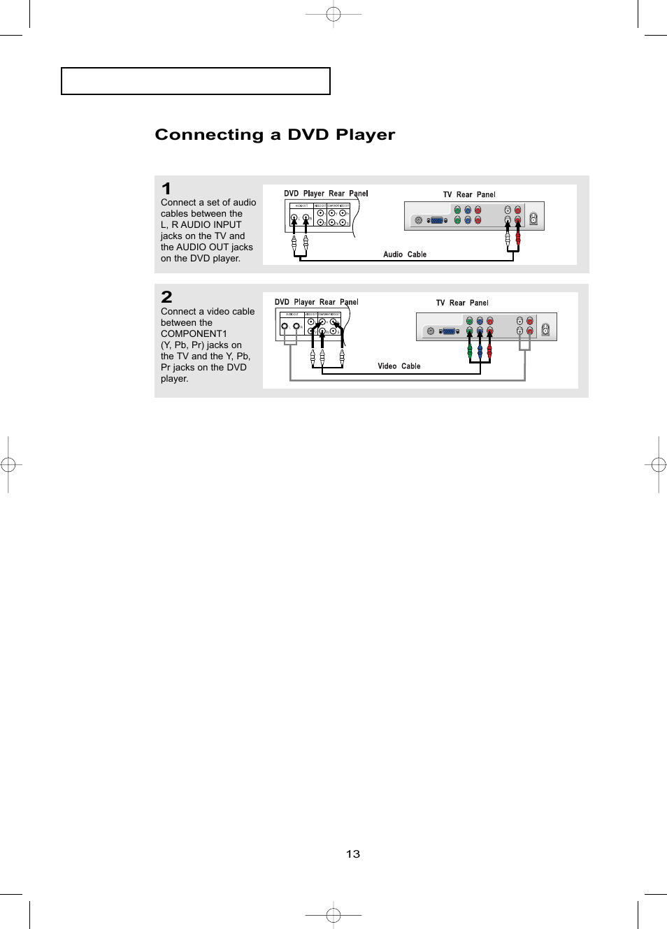 Connecting a dvd player | Samsung LTP1795WX-XAA User Manual | Page 22 / 68