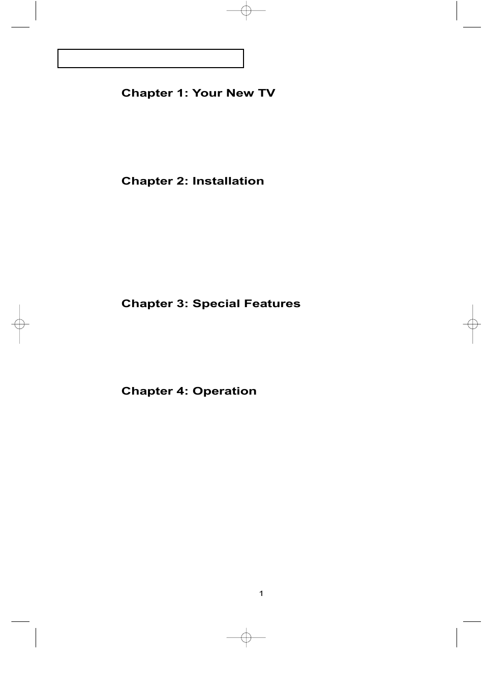 Plug & play feature, Chapter 1: your new tv, Chapter 2: installation | Chapter 3: special features, Chapter 4: operation | Samsung LTP1795WX-XAA User Manual | Page 8 / 68