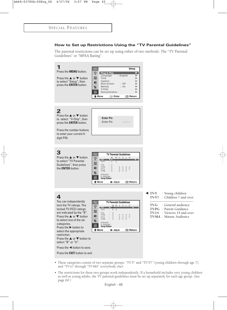 Samsung TXS2040X-XAC User Manual | Page 45 / 60