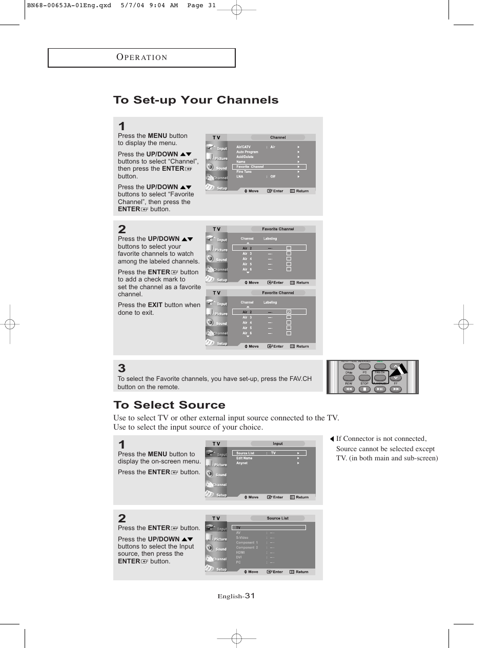 To set-up your channels, To select source | Samsung LTP326WX-XAC User Manual | Page 34 / 90