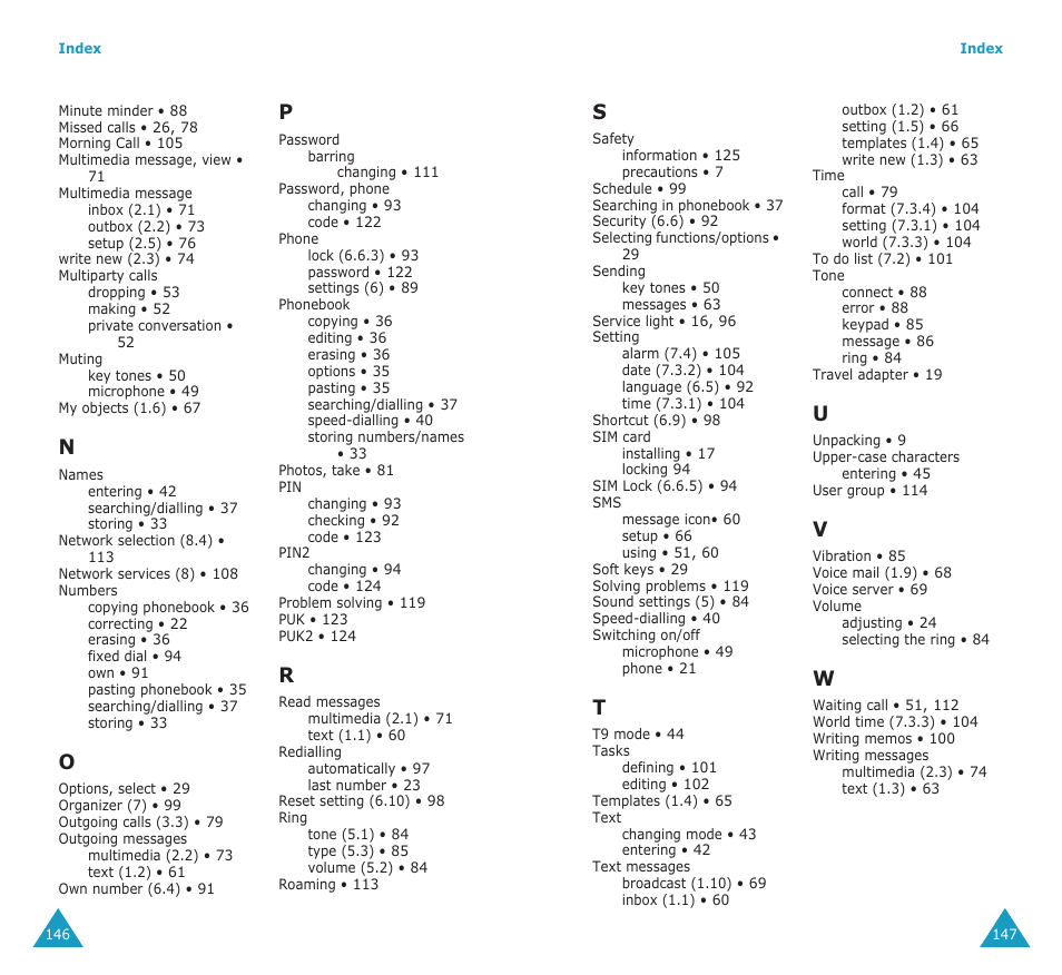 Samsung SGH-P107BSACIN User Manual | Page 76 / 79