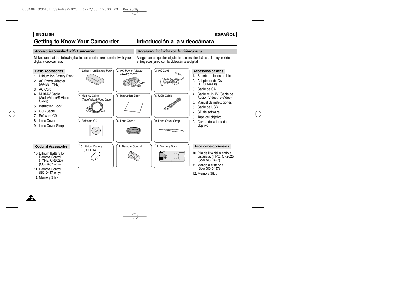 Samsung SC-D453-XAP User Manual | Page 12 / 119