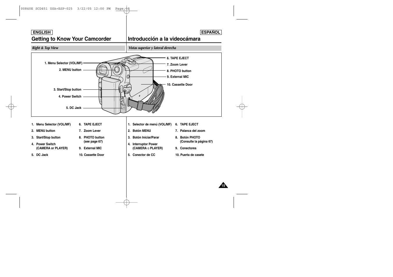 Samsung SC-D453-XAP User Manual | Page 15 / 119