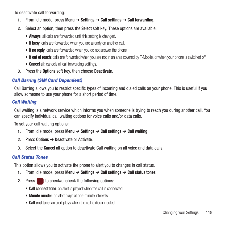 Samsung SGH-T359FBATMB User Manual | Page 121 / 156