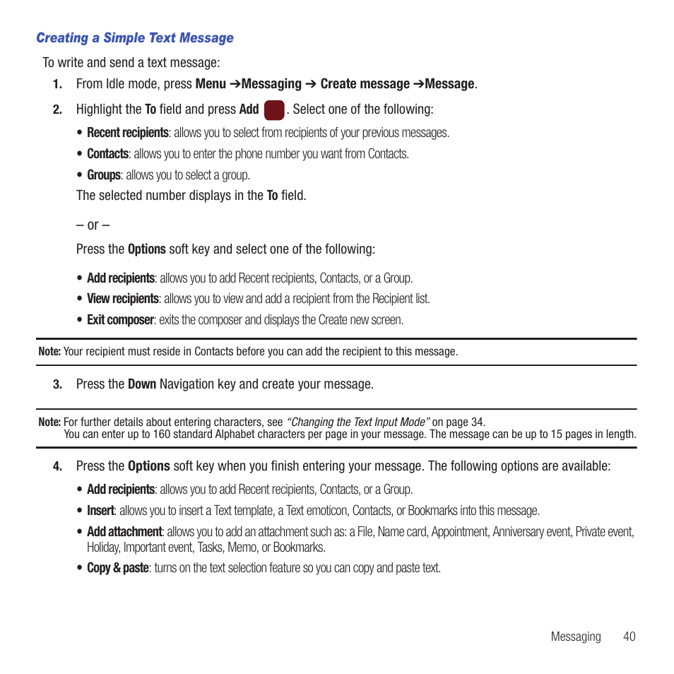 Samsung SGH-T359FBATMB User Manual | Page 43 / 156