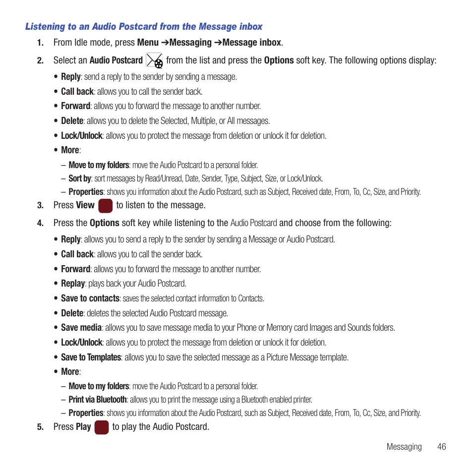 Samsung SGH-T359FBATMB User Manual | Page 49 / 156