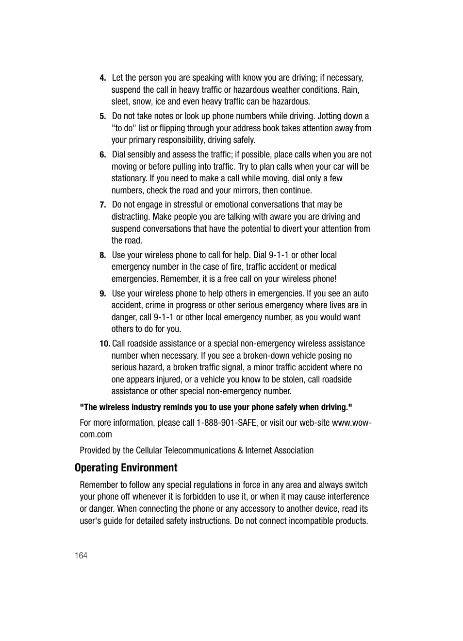 Operating environment | Samsung SGH-ZX20ZKACIN User Manual | Page 164 / 179
