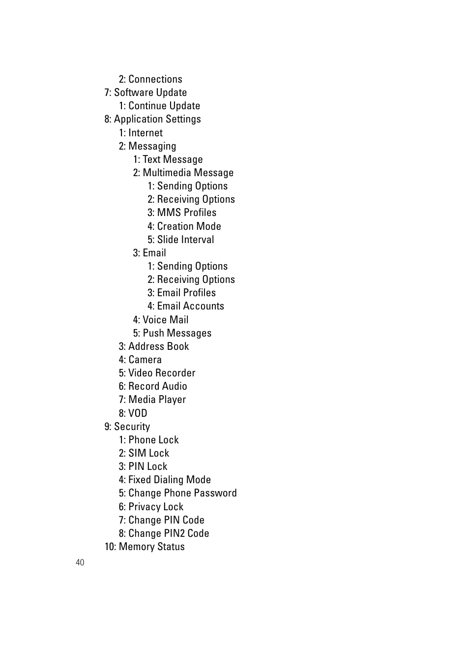 Samsung SGH-ZX20ZKACIN User Manual | Page 40 / 179