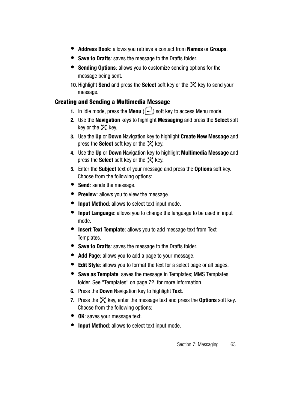 Samsung SGH-ZX20ZKACIN User Manual | Page 63 / 179