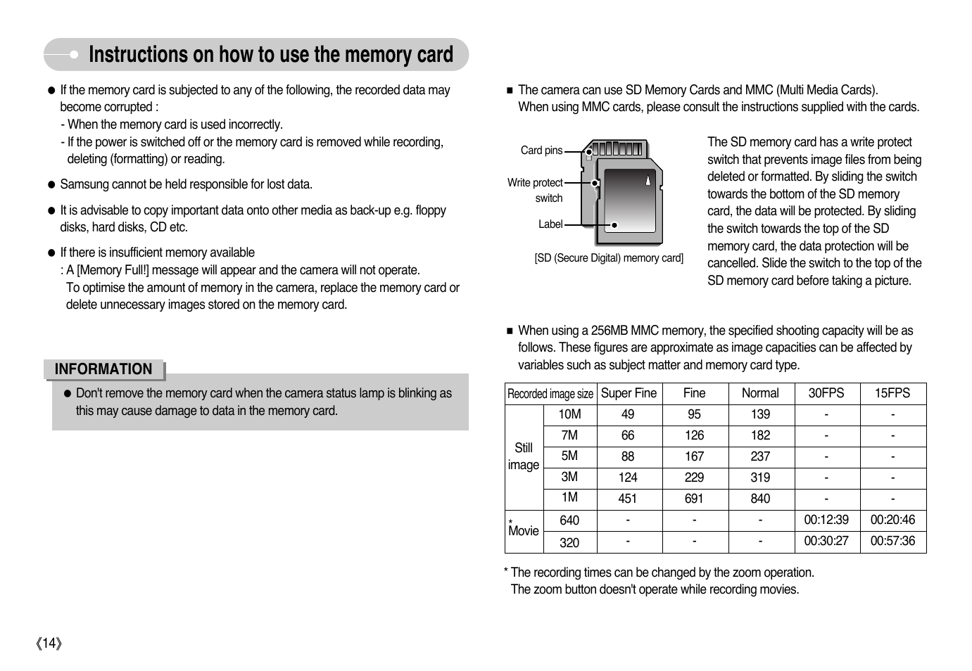 Samsung NV10 User Manual | Page 15 / 74