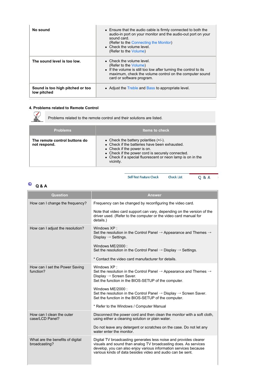 Q & a, Specifications | Samsung LS22CRNSF-XAA User Manual | Page 49 / 61