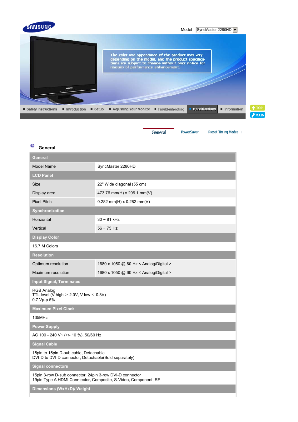 General | Samsung LS22CRNSF-XAA User Manual | Page 51 / 61