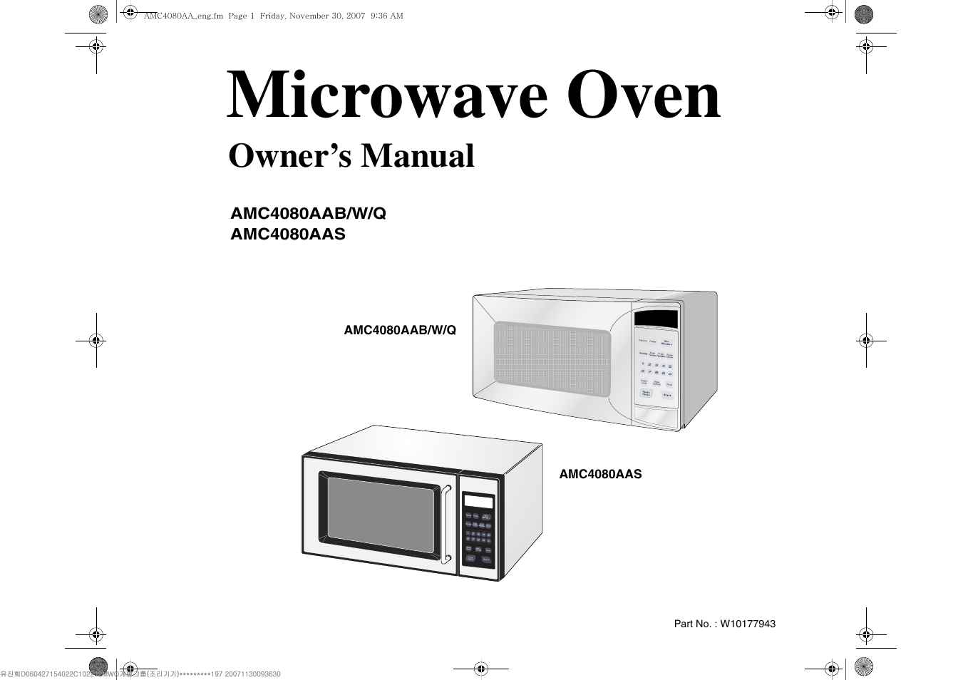 Amana AMC4080AAW User Manual | 44 pages