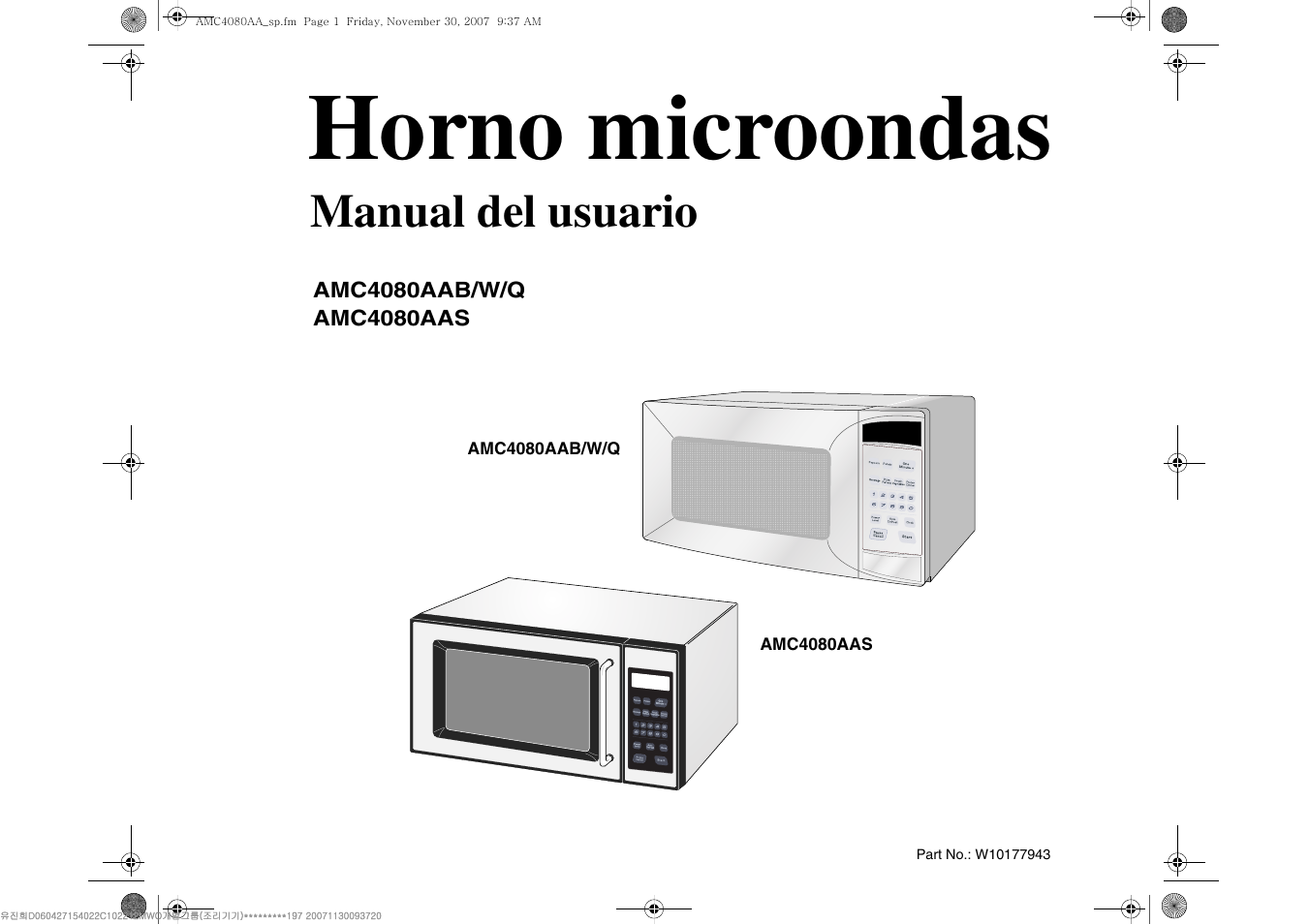 Horno microondas, Manual del usuario | Amana AMC4080AAW User Manual | Page 23 / 44